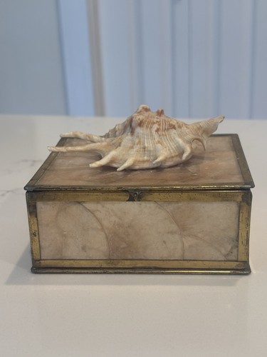 Vintage capiz shell trinket - capiz,